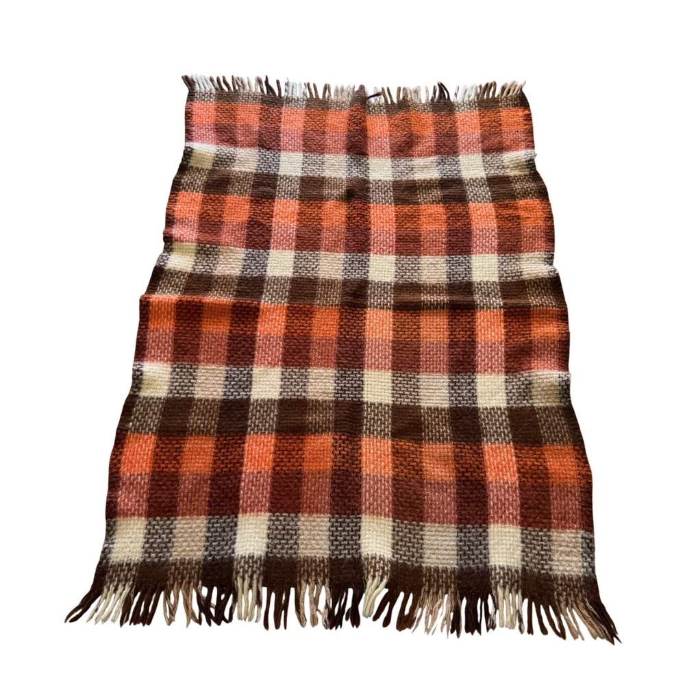 Vintage 1970s faalberg Holland Wool Blanket Plaid 100% Virgin Wool The Broadway - Picture 4 of 6